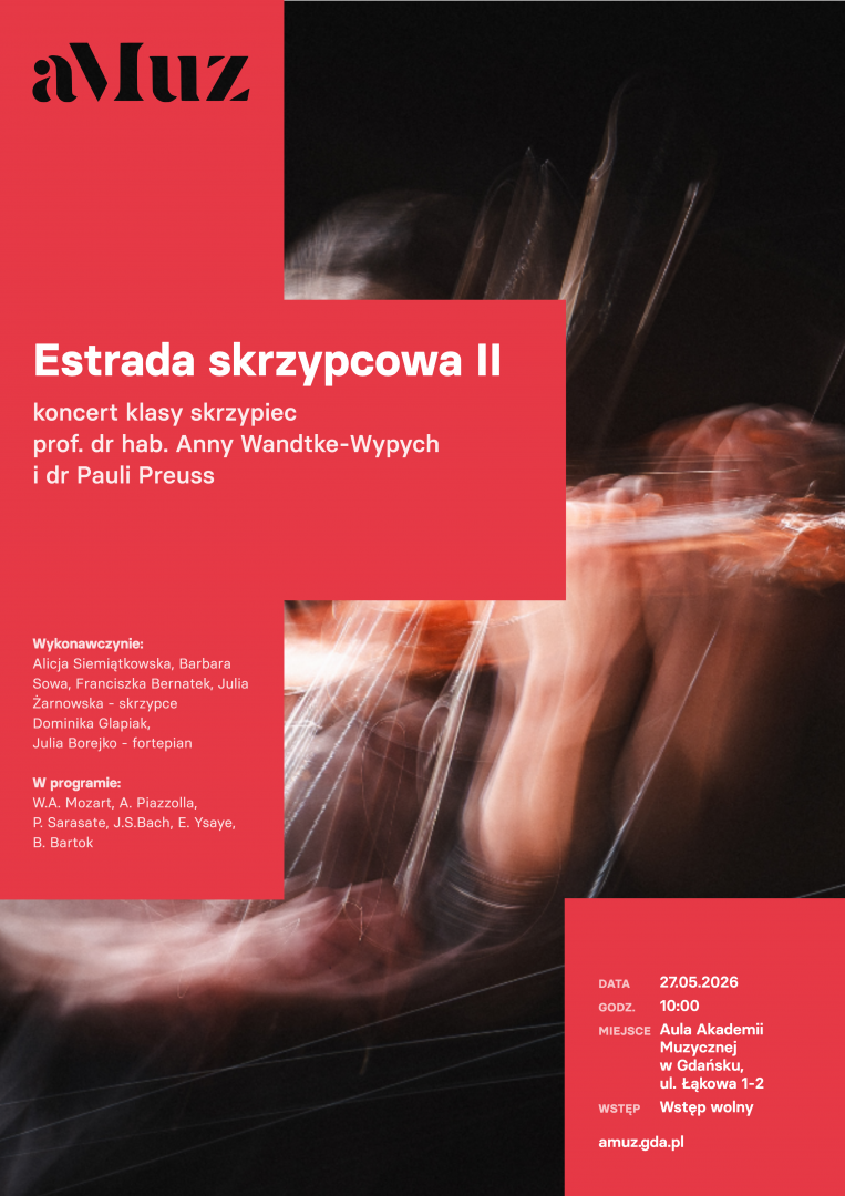 Plakat do wydarzenia zawierający skrócone dane ze strony internetowej