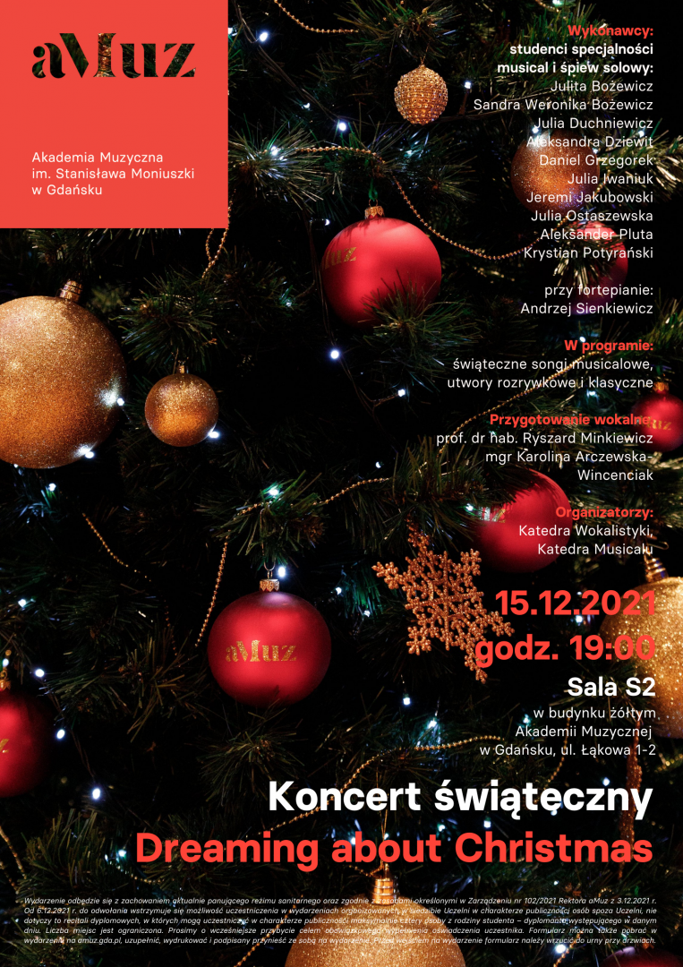 Plakat wydarzenia 'ODWOŁANY! Koncert świąteczny „Dreaming about Christmas”'