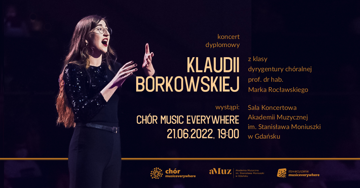 Plakat wydarzenia 'Koncert dyplomowy Klaudii Borkowskiej'