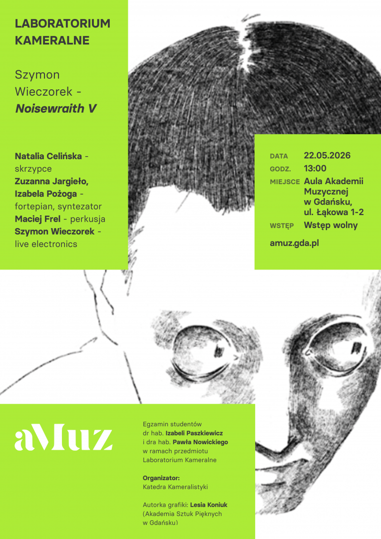 Plakat do wydarzenia zawierający skrócone dane ze strony internetowej