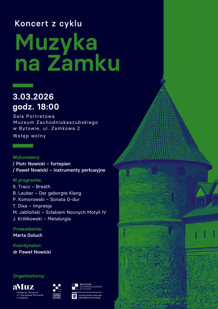 Plakat wydarzenia Koncert z cyklu „Muzyka na zamku”