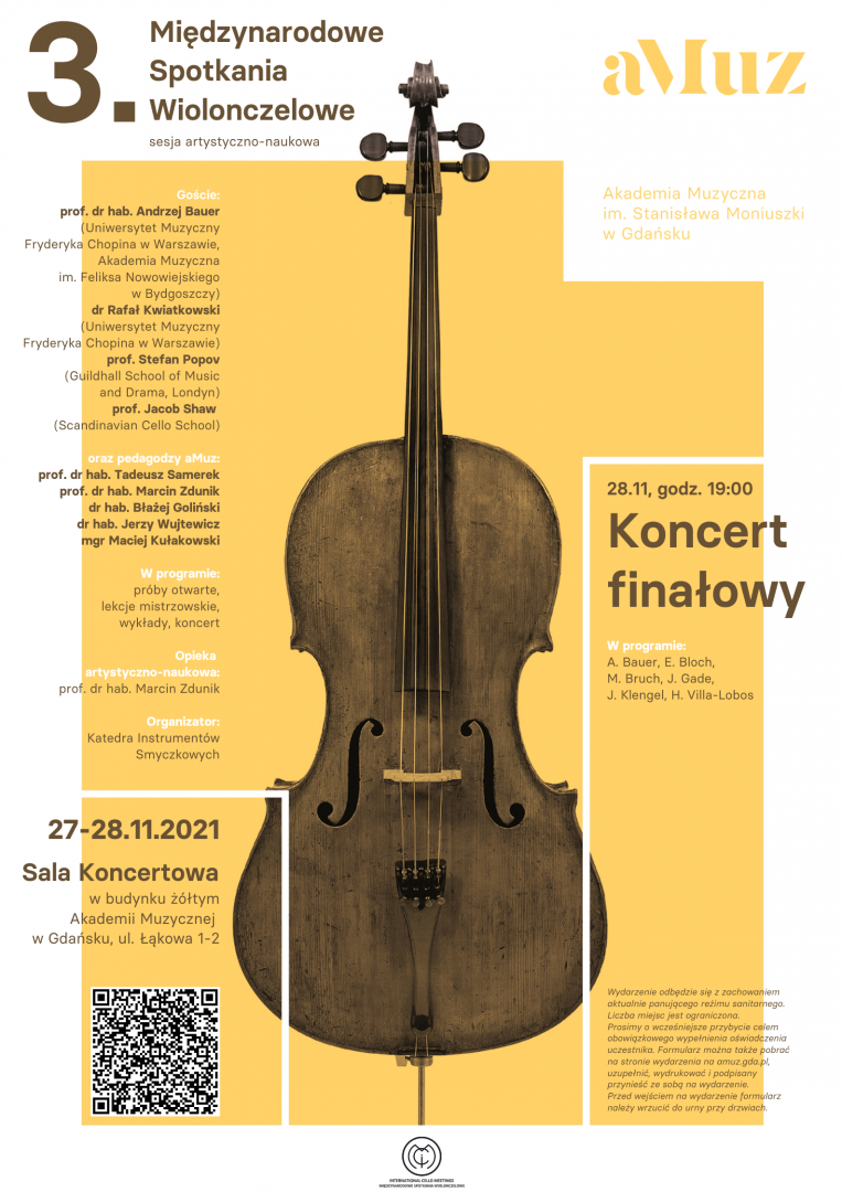 Plakat wydarzenia 'III Międzynarodowe Spotkania Wiolonczelowe / 3rd International Cello Meeting'