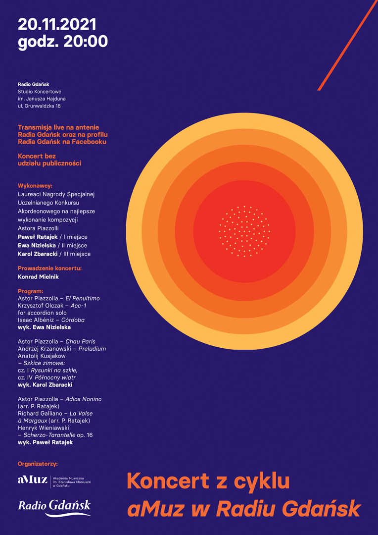 Plakat wydarzenia 'Koncert z cyklu „aMuz w Radiu Gdańsk”'
