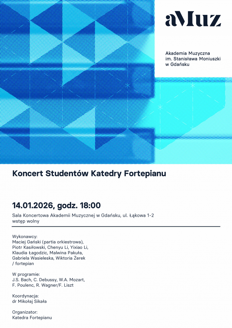 Plakat do wydarzenia zawierający skrócone dane ze strony internetowej