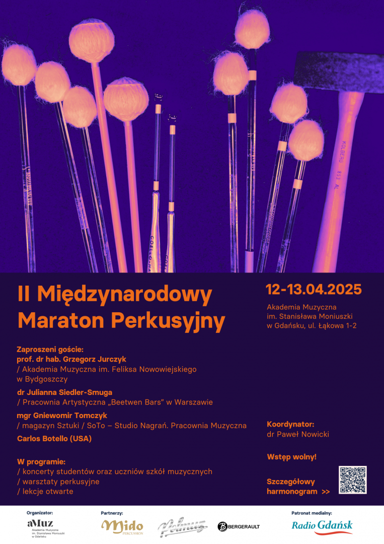 Plakat wydarzenia II Międzynarodowy Maraton Perkusyjny