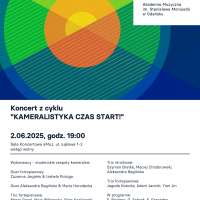 Plakat wydarzenia Koncert z cyklu „Kameralistyka czas start!”