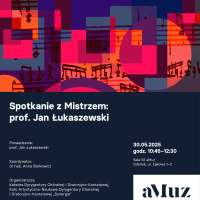 Plakat wydarzenia Spotkanie z Mistrzem: prof. Jan Łukaszewski