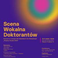 Plakat zawierający informacje dot. wszystkich wydarzeń w ramach XIII Gdańskich Dni Wokalistyki \