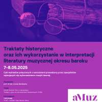 Plakat wydarzenia Traktaty historyczne oraz ich wykorzystanie w interpretacji literatury muzycznej okresu baroku: prof. dr hab. Urszula Bartkiewicz