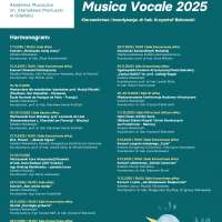 Plakat zawierający informacje dot. wszystkich wydarzeń w ramach XIII Gdańskich Dni Wokalistyki \