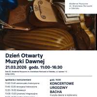 Plakat do wydarzenia zawierający skrócone dane ze strony internetowej