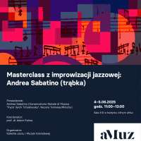 Plakat wydarzenia Masterclass z improwizacji jazzowej: Andrea Sabatino (trąbka)