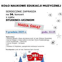 Plakat do wydarzenia zawierający skrócone treści ze strony internetowej