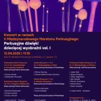 Plakat wydarzenia II Międzynarodowy Maraton Perkusyjny