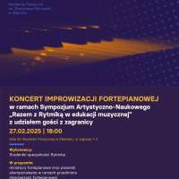 Plakat koncertu improwizacji fortepianowej