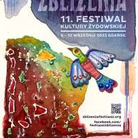 Plakat wydarzenia XI Festiwal Kultury Żydowskiej „Zbliżenia” 2023