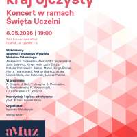 Plakat do wydarzenia zawierający skrócone dane ze strony internetowej 