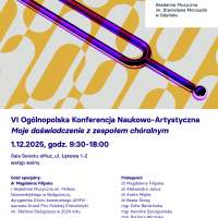 Plakat do wydarzenia zawierający skrócone dane ze strony internetowej