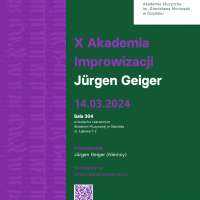 Plakat wydarzenia X Akademia Improwizacji - Jürgen Geiger (Niemcy)