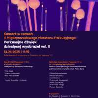 Plakat wydarzenia II Międzynarodowy Maraton Perkusyjny