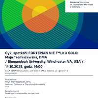 Plakat do wydarzenia przedstawiający skrócone dane ze strony internetowej