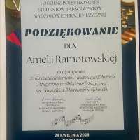 Zdjęcie podziękowania za udział w I Ogólnopolskiego Kongresu Studentów i Absolwentów