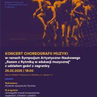Plakat koncertu choreografii muzyki 