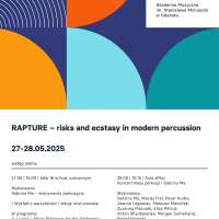 Plakat wydarzenia RAPTURE - risks and ecstasy in modern percussion