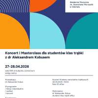 Plakat do wydarzenia zawierający skrócone dane ze strony internetowej