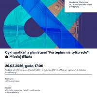 Plakat do wydarzenia zawierający skrócone dane ze strony internetowej