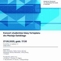 Plakat wydarzenia Koncert studentów klasy fortepianu 