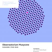 Plakat wydarzenia Obserwatorium Muzyczne: Wprowadzenie do problematyki muzykologii cyfrowej