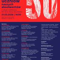 Plakat do wydarzenia zawierający skrócone dane ze strony internetowej