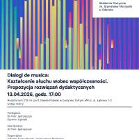 Plakat do wydarzenia zawierający skrócone dane ze strony internetowej