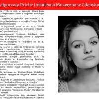 Małgorzata Priebe / Akademia Muzyczna im. Stanisława Moniuszki w Gdańsku