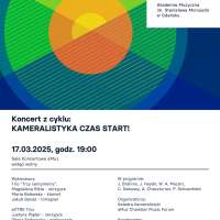 Plakat wydarzenia Koncert z cyklu „Kameralistyka czas start!”
