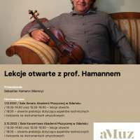 Plakat wydarzenia Lekcje otwarte z prof. Hamannem