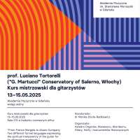 Plakat wydarzenia Kurs mistrzowski dla gitarzystów: prof. Luciano Tortorelli (Włochy)