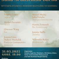 Plakat wydarzenia Koncert z cyklu „aMuz u Oblatów”: Wieczór z muzyką Jana Sebastiana Bacha