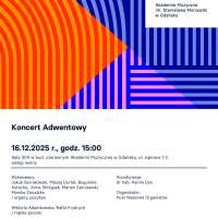 Plakat do wydarzenia zawierający skrócone dane ze strony internetowej