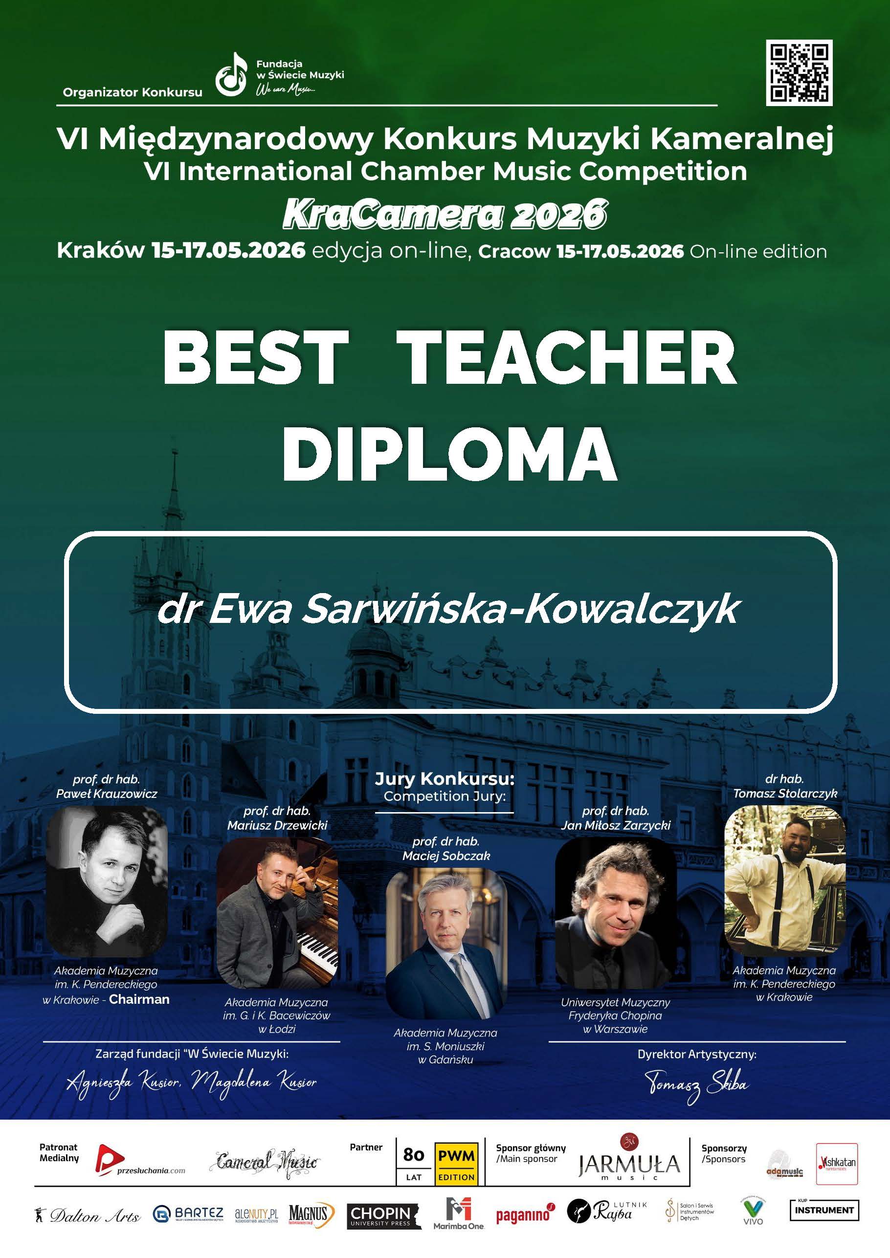 Dyplom zawiera skrócone informacje z opisu