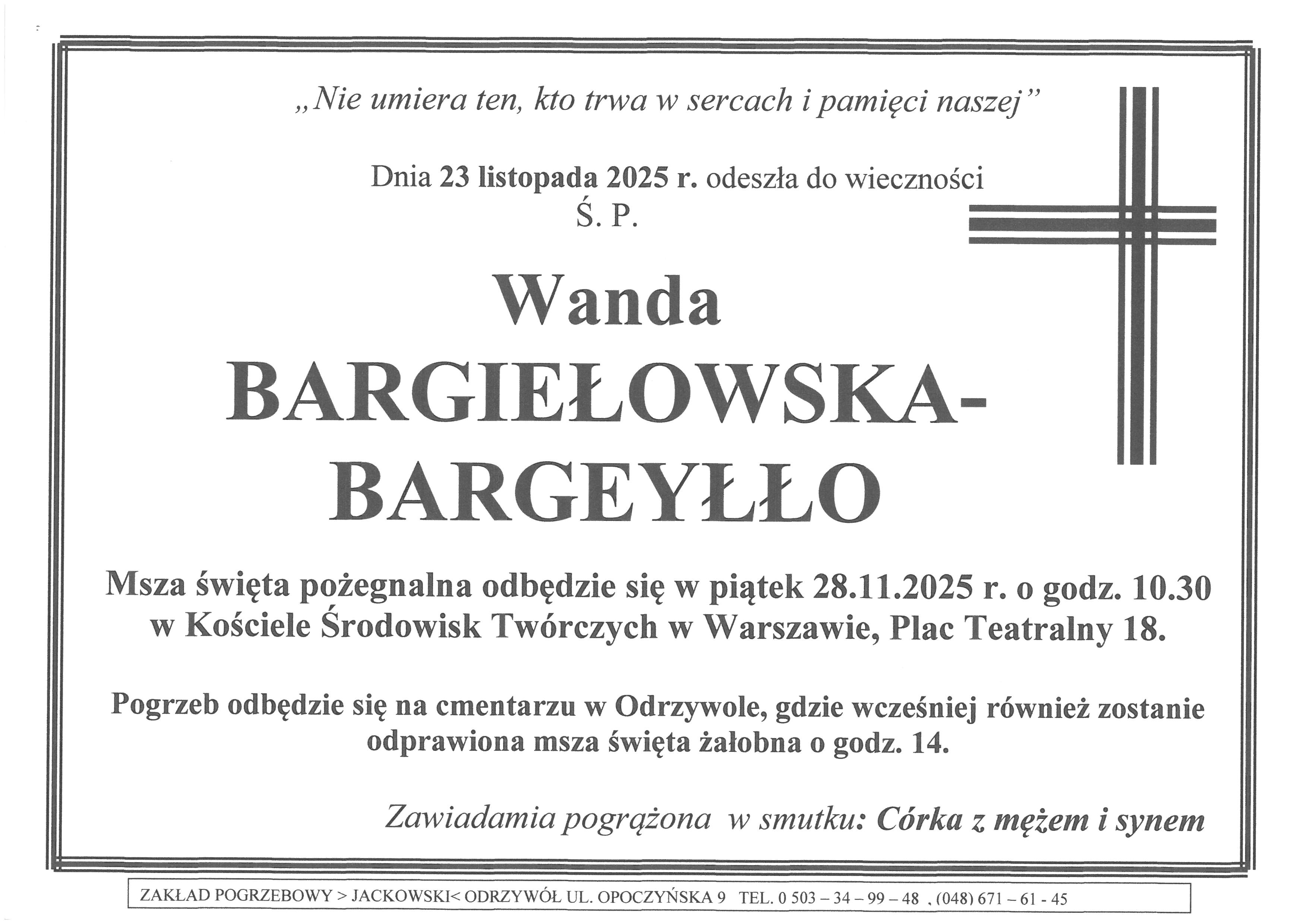 Zdjęcie klepsydry Wandy Barygełło