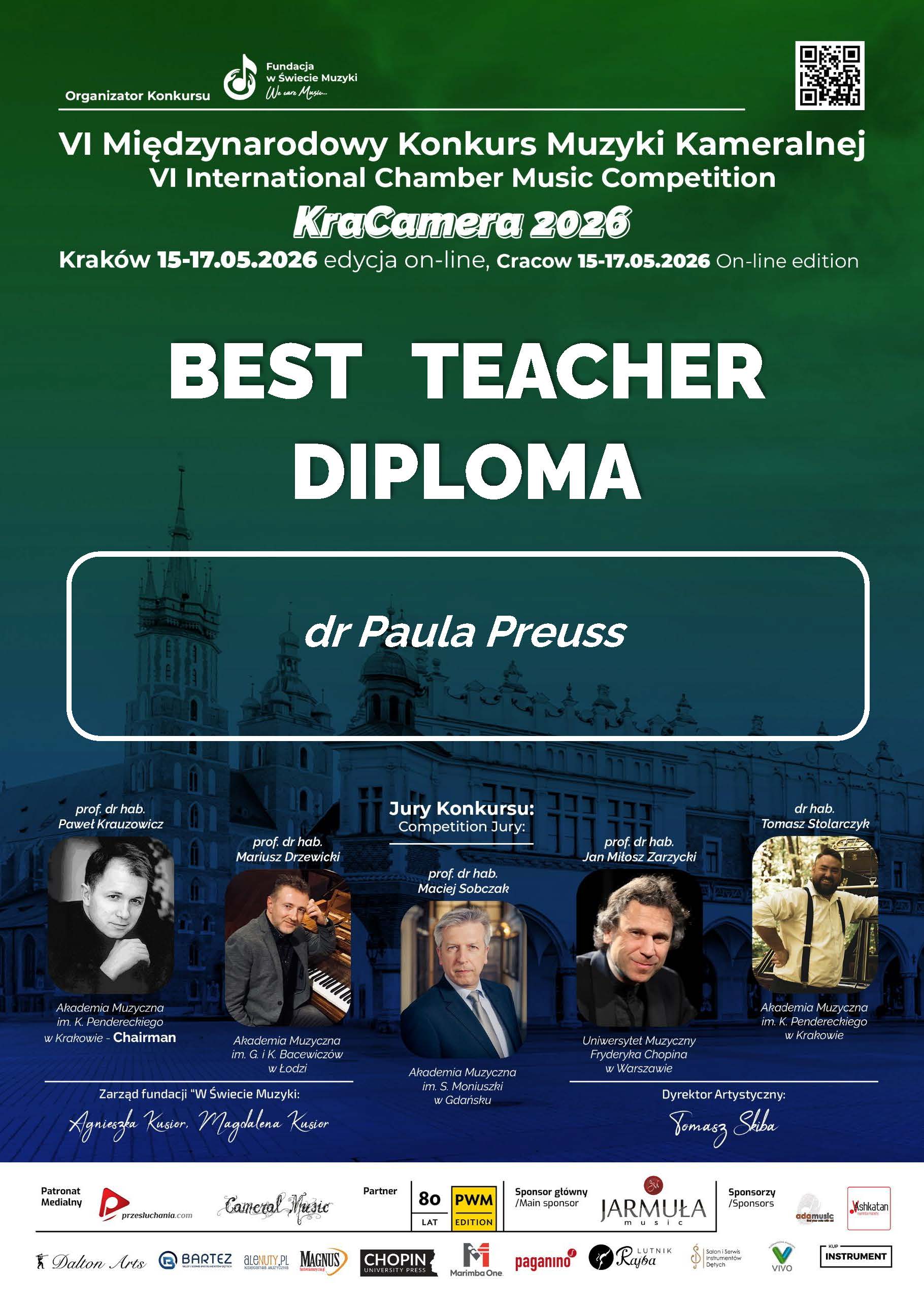 Dyplom zawiera skrócone informacje z opisu