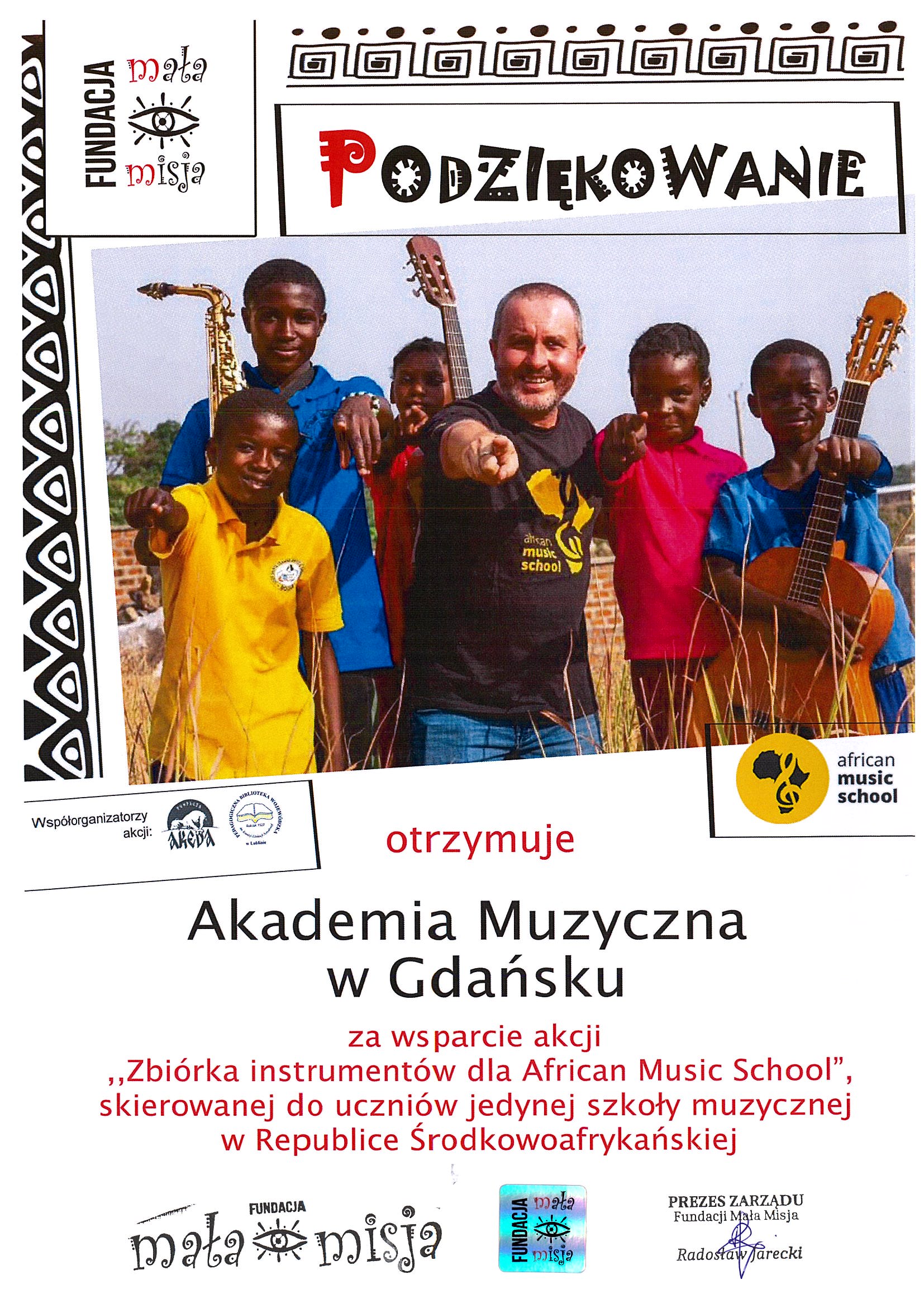 Podziękowanie za udział w&nbsp;akcji