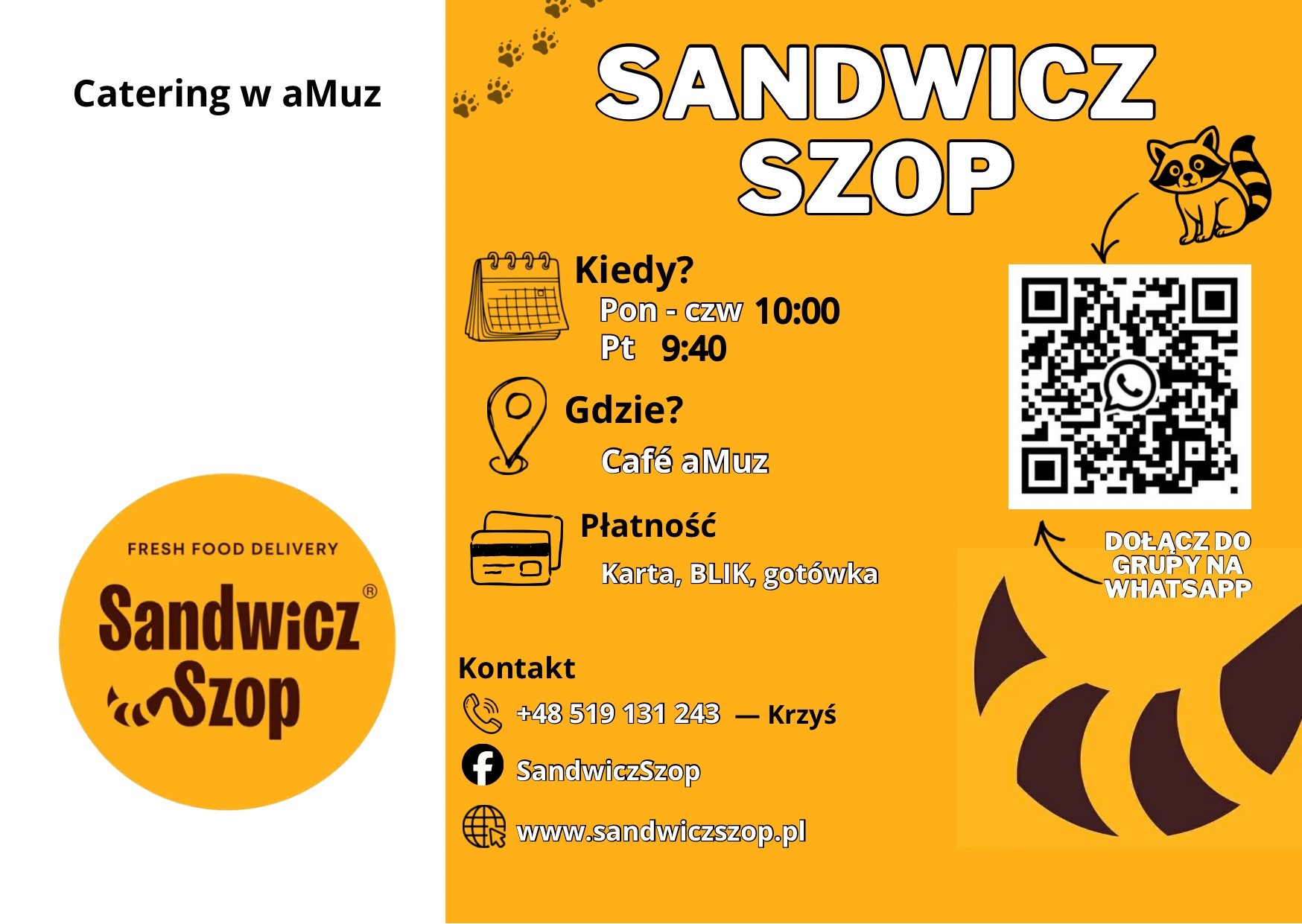 Grafika cateringu sandwich szop 