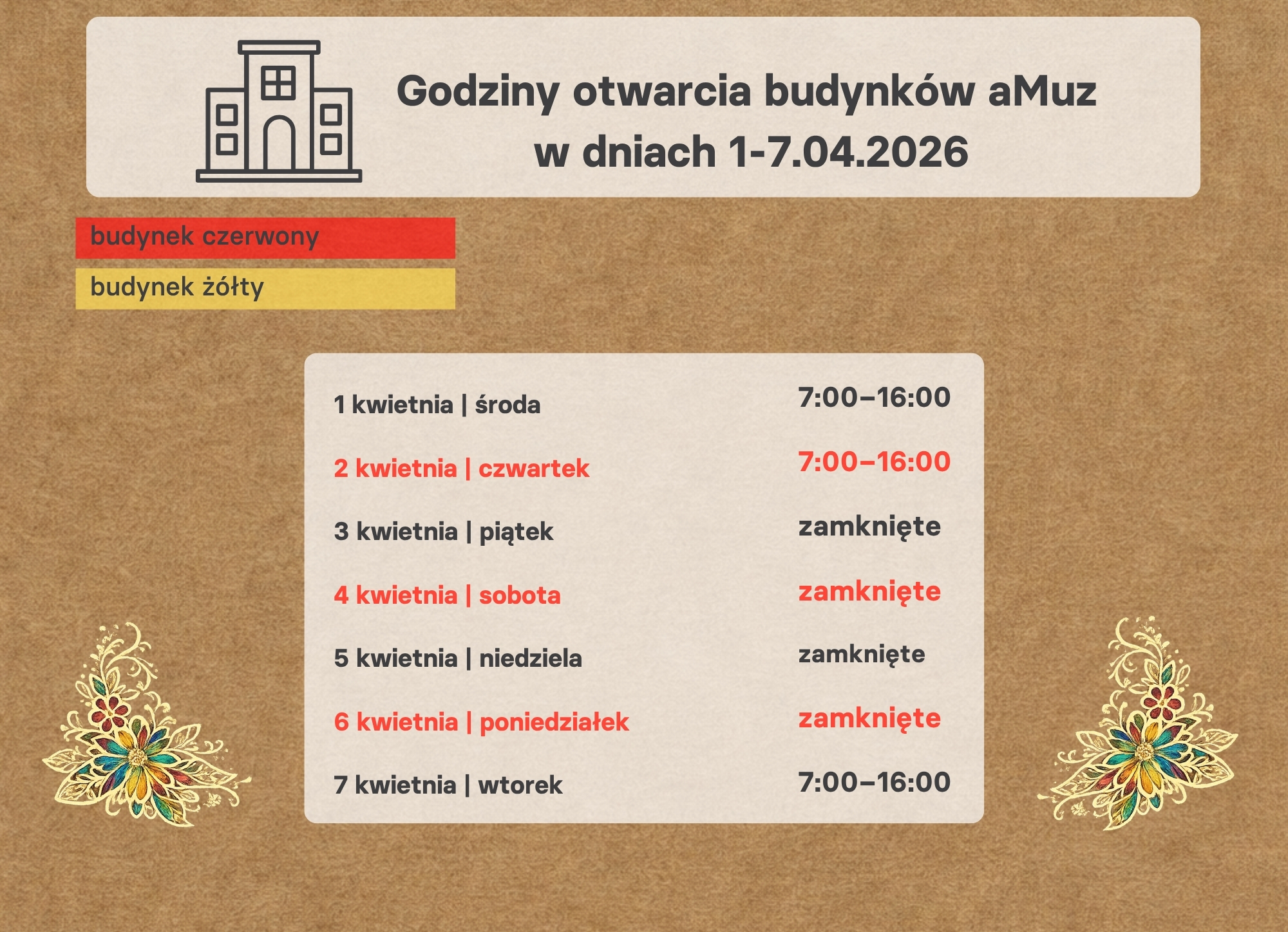 Grafika, na kt&oacute;rej zamieszczone są takie same godziny harmonogramu  jak w&nbsp;opisie.